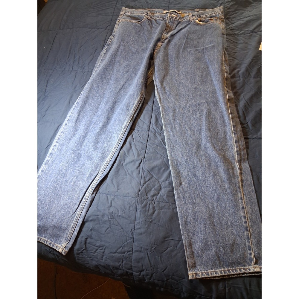 Harley Davidson Jeans Men's 42x34 Straight Five Pocket Medium Wash Denim Blue